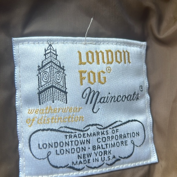 Vintage 1970s Mens London Fog Trench Coat Thinsulate Lined 46 long - Picture 8 of 10